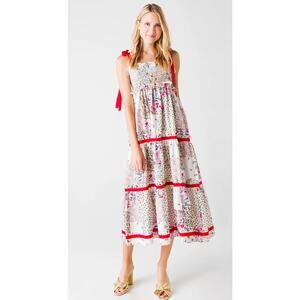 Hunter Bell Reese Midi Dress Patchwork Floral Size XS